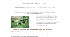 Desktop Screenshot of cedarridgeaustralians.com