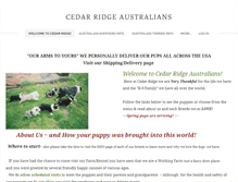Tablet Screenshot of cedarridgeaustralians.com